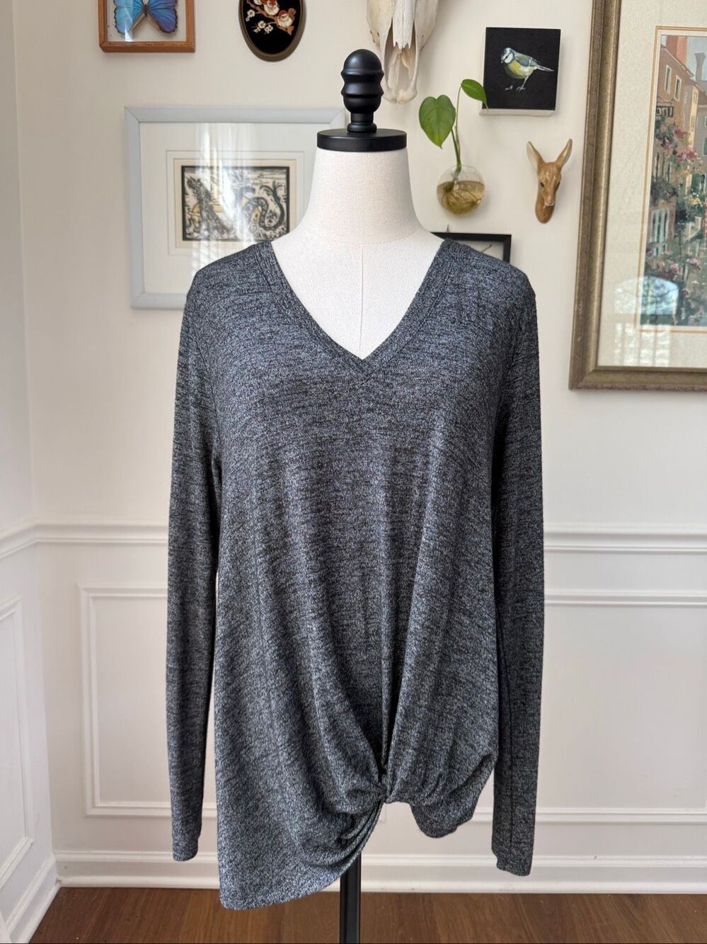 Anthropologie Saturday Sunday Charcoal Grey Cardigan Pockets S